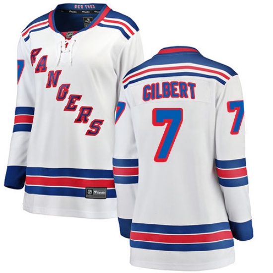 Women's New York Rangers 7 Rod Gilbert Fanatics Branded White Away Breakaway NHL Jersey