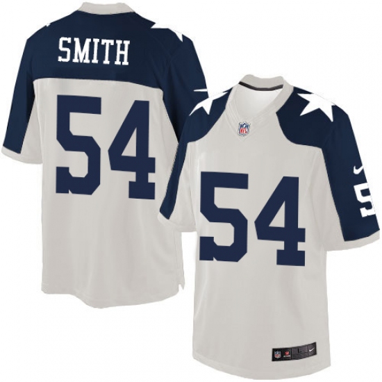 Men's Nike Dallas Cowboys 54 Jaylon Smith Limited White Throwback Alternate NFL Jersey