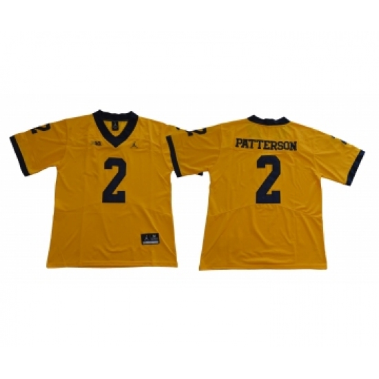 Michigan Wolverines 2 Shea Patterson Yellow College Football Jersey