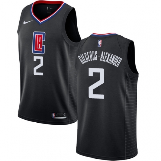 Youth Nike Los Angeles Clippers 2 Shai Gilgeous-Alexander Swingman Black NBA Jersey Statement Edition