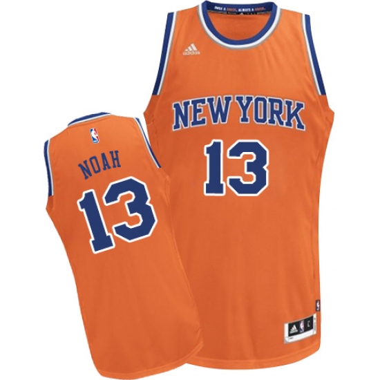 Men's Adidas New York Knicks 13 Joakim Noah Swingman Orange Alternate NBA Jersey
