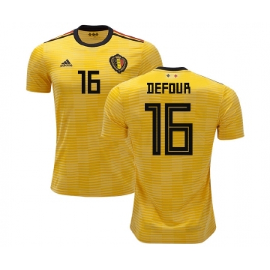 Belgium 16 Defour Away Kid Soccer Country Jersey