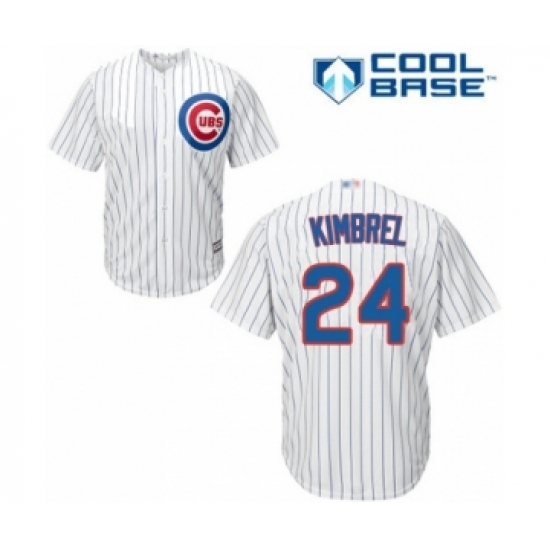Youth Chicago Cubs 24 Craig Kimbrel Authentic White Home Cool Base Baseball Player Jersey