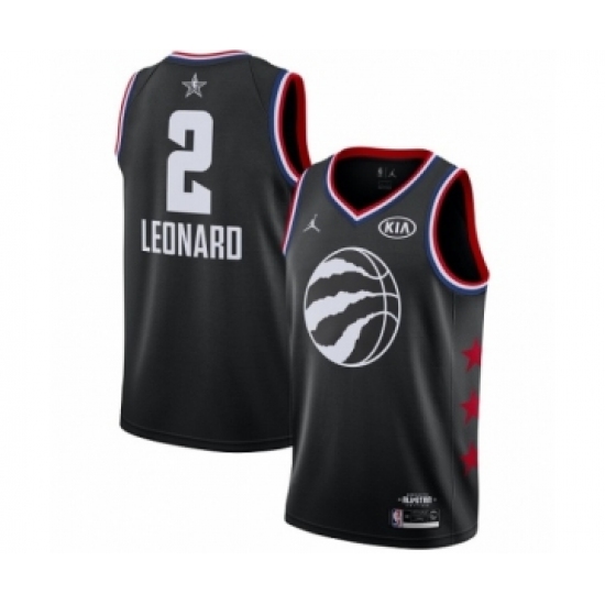 Men's Jordan Toronto Raptors 2 Kawhi Leonard Swingman Black 2019 All-Star Game Basketball Jersey