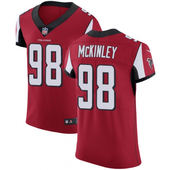 Men's Nike Atlanta Falcons 98 Takkarist McKinley Red Team Color Vapor Untouchable Elite Player NFL Jersey