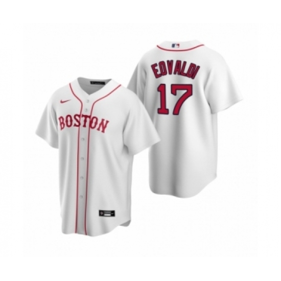 Women's Boston Red Sox 17 Nathan Eovaldi Nike White Replica Alternate Jersey