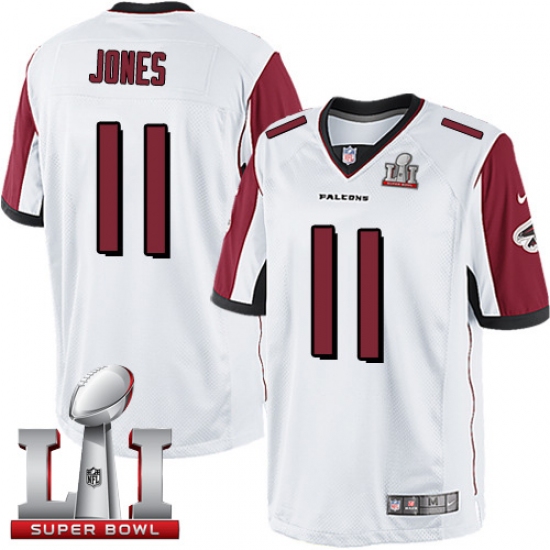 Men's Nike Atlanta Falcons 11 Julio Jones White Super Bowl LI 51 Vapor Untouchable Limited Player NFL Jersey
