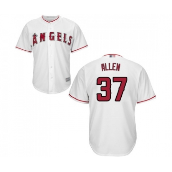 Men's Los Angeles Angels of Anaheim 37 Cody Allen Replica White Home Cool Base Baseball Jersey