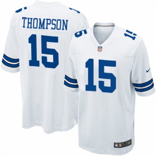 Men's Nike Dallas Cowboys 15 Deonte Thompson Game White NFL Jersey