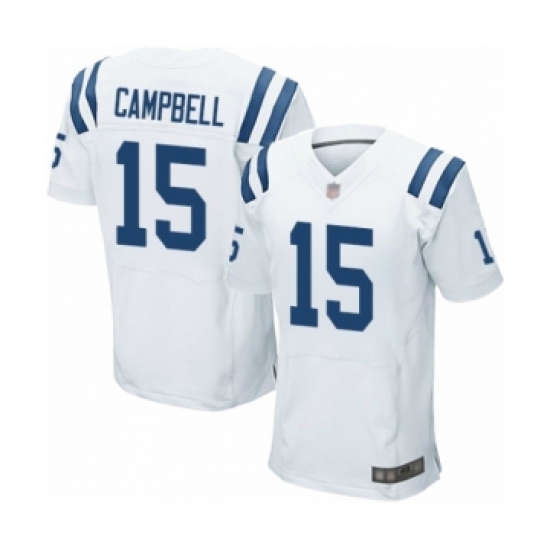 Men's Indianapolis Colts 15 Parris Campbell Elite White Football Jersey