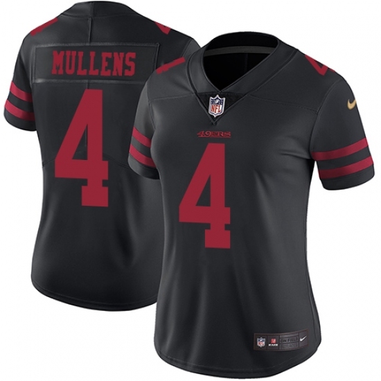 Women's Nike San Francisco 49ers 4 Nick Mullens Black Vapor Untouchable Limited Player NFL Jersey