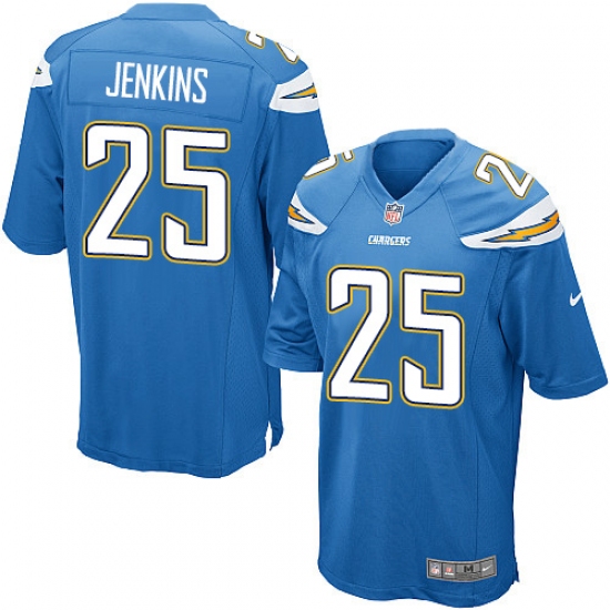 Men's Nike Los Angeles Chargers 25 Rayshawn Jenkins Game Electric Blue Alternate NFL Jersey
