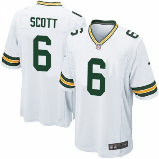 Men's Nike Green Bay Packers 6 JK Scott Game White NFL Jersey