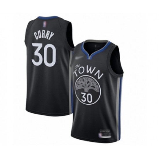 Women's Golden State Warriors 30 Stephen Curry Swingman Black Basketball Jersey - 2019 20 City Edition