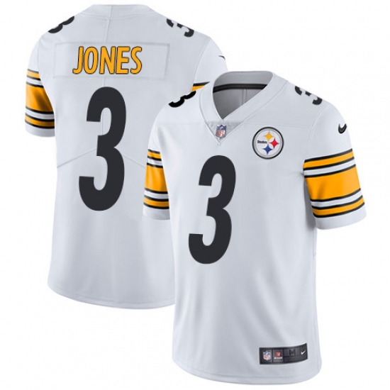 Men's Nike Pittsburgh Steelers 3 Landry Jones White Vapor Untouchable Limited Player NFL Jersey