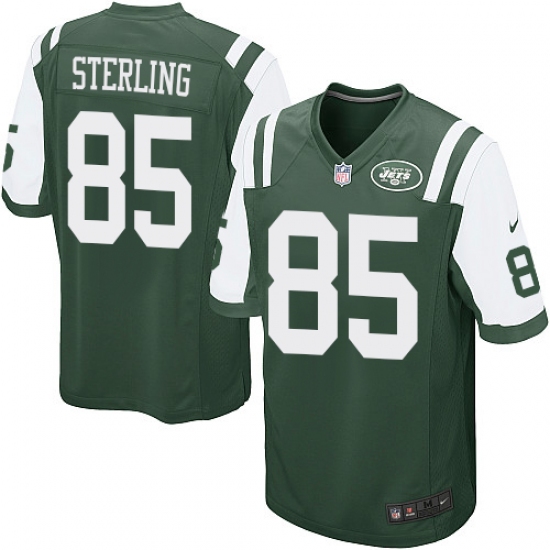 Men's Nike New York Jets 85 Neal Sterling Game Green Team Color NFL Jersey