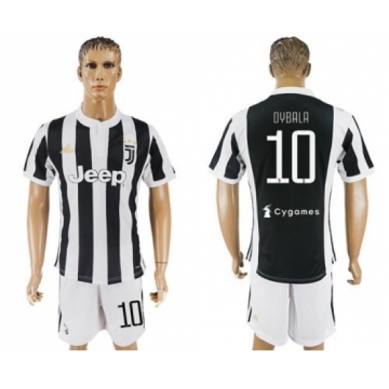 Juventus 10 Dybala White Soccer Club Jersey
