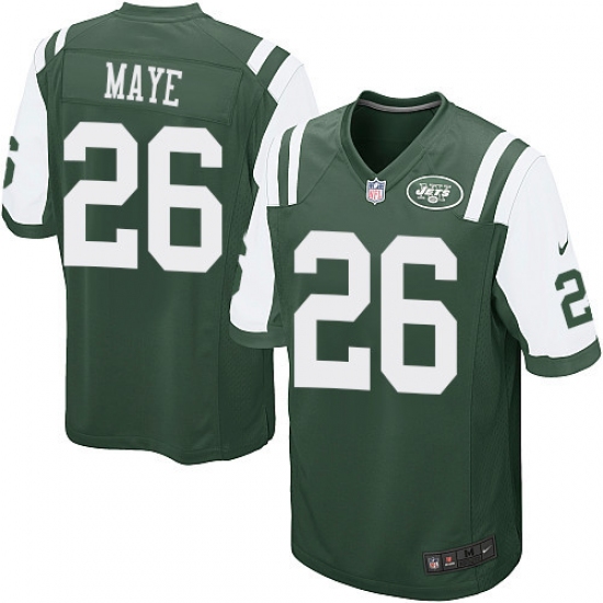 Men's Nike New York Jets 26 Marcus Maye Game Green Team Color NFL Jersey