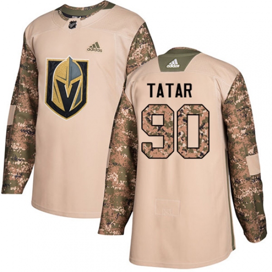 Youth Adidas Vegas Golden Knights 90 Tomas Tatar Authentic Camo Veterans Day Practice NHL Jersey