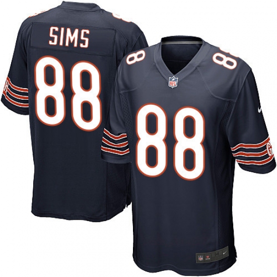 Men's Nike Chicago Bears 88 Dion Sims Game Navy Blue Team Color NFL Jersey