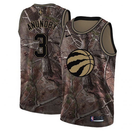 Men's Nike Toronto Raptors 3 OG Anunoby Swingman Camo Realtree Collection NBA Jersey
