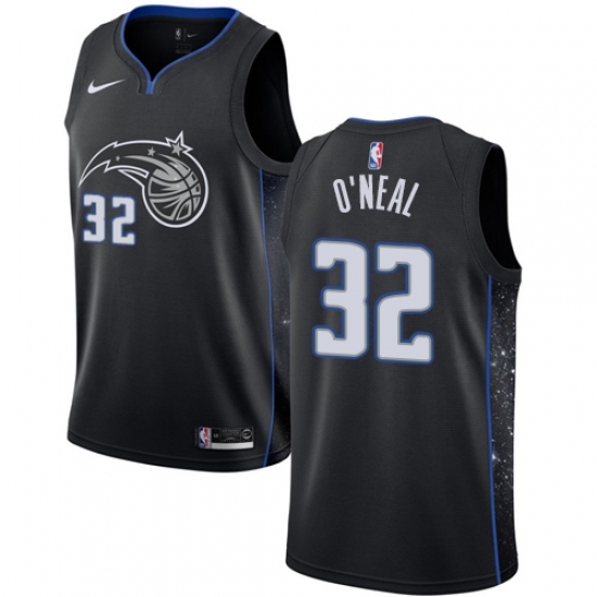Women's Nike Orlando Magic 32 Shaquille O Neal Swingman Black NBA Jersey - City Edition