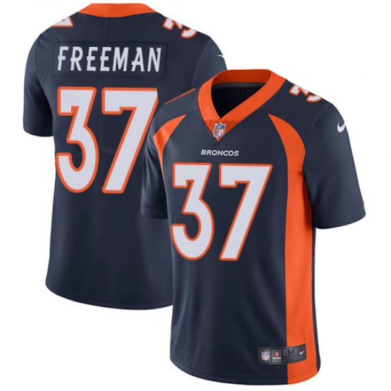 Men's Nike Denver Broncos 37 Royce Freeman Navy Blue Alternate Vapor Untouchable Limited Player NFL Jersey