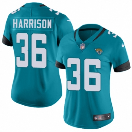Women's Nike Jacksonville Jaguars 36 Ronnie Harrison Black Alternate Vapor Untouchable Elite Player NFL Jersey