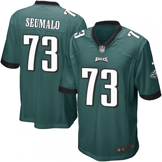 Men's Nike Philadelphia Eagles 73 Isaac Seumalo Game Midnight Green Team Color NFL Jersey