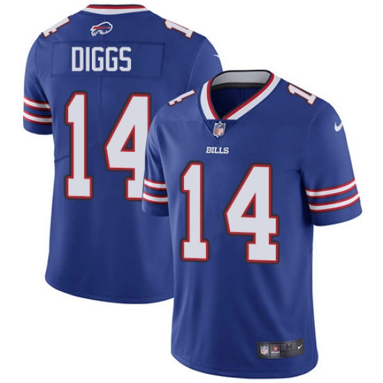Youth Buffalo Bills 14 Stefon Diggs Royal Blue Team Color Stitched Vapor Untouchable Limited Jersey