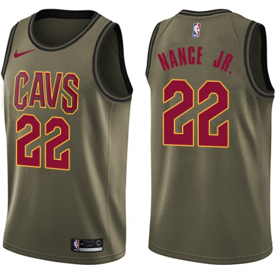 Youth Nike Cleveland Cavaliers 22 Larry Nance Jr. Swingman Green Salute to Service NBA Jersey