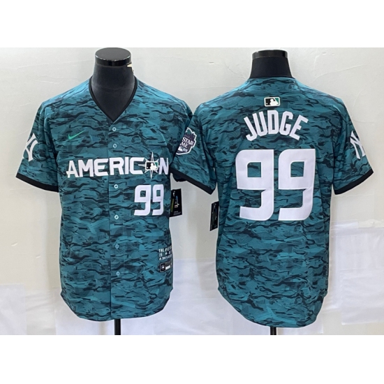 Men's New York Yankees 99 Aaron Judge Nike Teal 2023 MLB All-Star Game Limited Player Jersey
