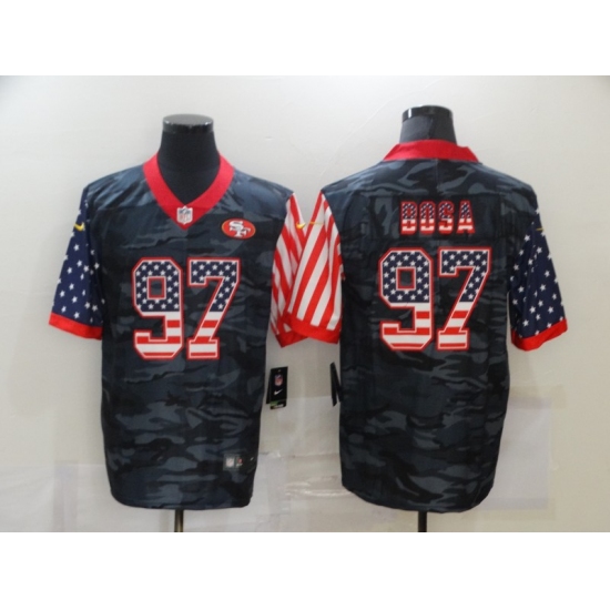 Men's San Francisco 49ers 97 Nick Bosa Camo Flag Nike Limited Jersey