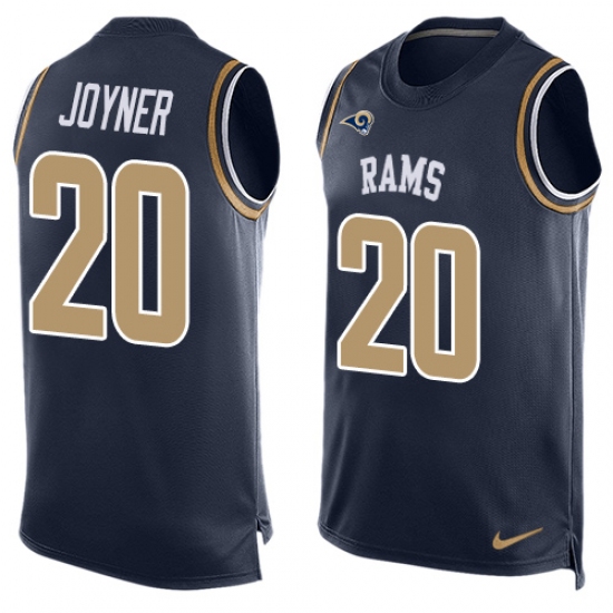 Men's Nike Los Angeles Rams 20 Lamarcus Joyner Limited Navy Blue Player Name & Number Tank Top NFL Jersey