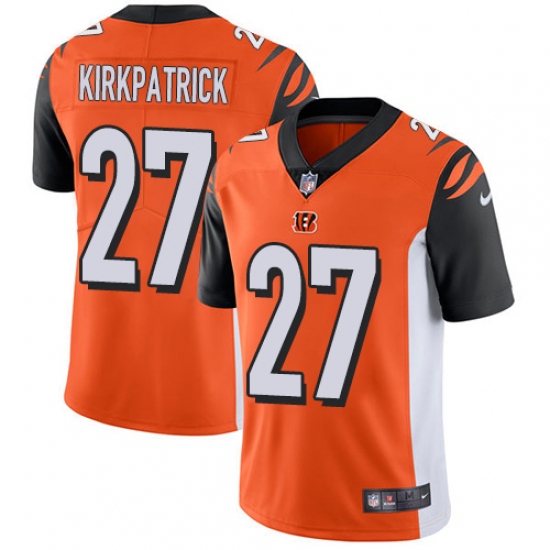 Men's Nike Cincinnati Bengals 27 Dre Kirkpatrick Vapor Untouchable Limited Orange Alternate NFL Jersey