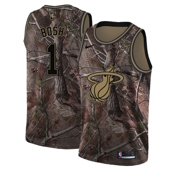 Men's Nike Miami Heat 1 Chris Bosh Swingman Camo Realtree Collection NBA Jersey