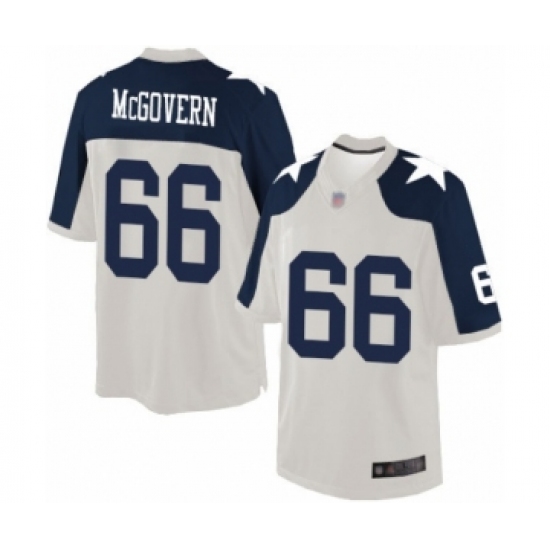 Men's Dallas Cowboys 66 Connor McGovern Limited White Throwback Alternate Football Jersey