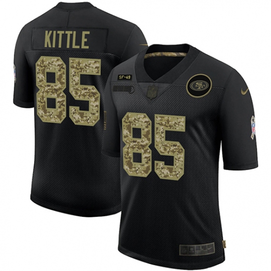 Men's San Francisco 49ers 85 George Kittle Camo 2020 Salute To Service Limited Jersey