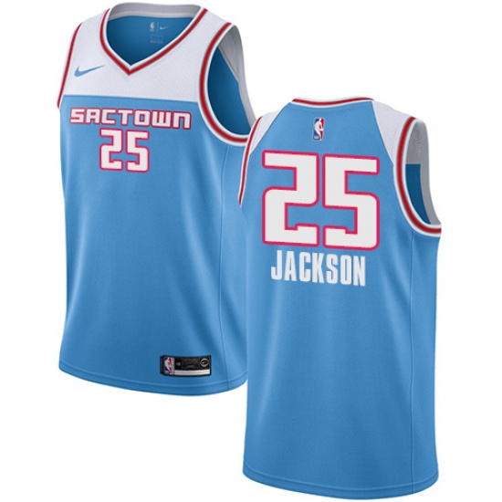 Women's Nike Sacramento Kings 25 Justin Jackson Swingman Blue NBA Jersey - 2018 19 City Edition