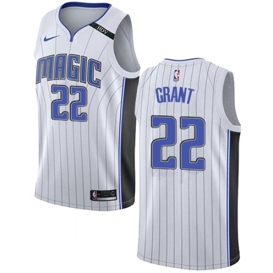 Men's Nike Orlando Magic 22 Jerian Grant Swingman White NBA Jersey - Association Edition