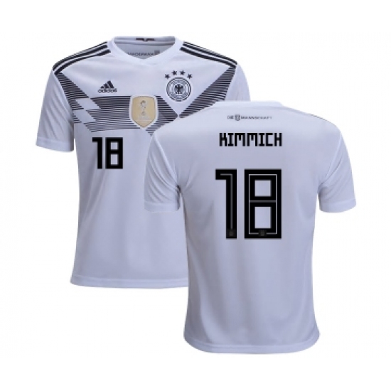 Germany 18 Kimmich White Home Kid Soccer Country Jersey