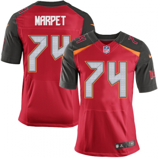 Men's Nike Tampa Bay Buccaneers 74 Ali Marpet Elite Red Team Color NFL Jersey