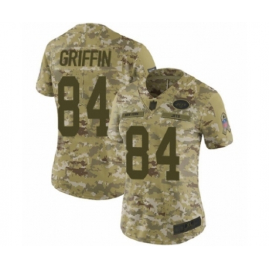 Women's New York Jets 84 Ryan Griffin Limited Camo 2018 Salute to Service Football Jersey