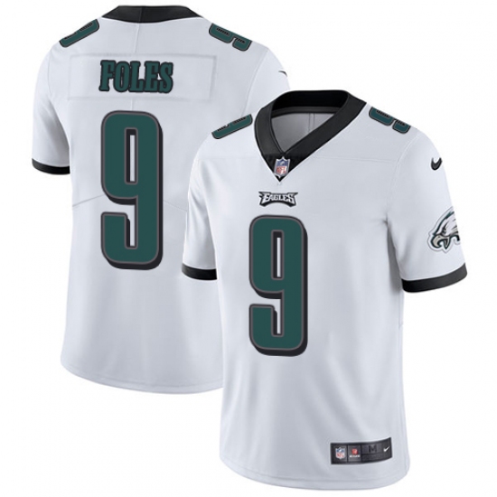 Men's Nike Philadelphia Eagles 9 Nick Foles White Vapor Untouchable Limited Player NFL Jersey