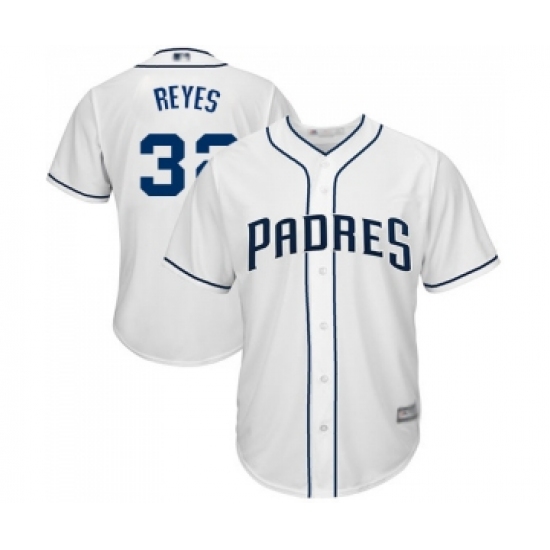 Men's San Diego Padres 32 Franmil Reyes Replica White Home Cool Base Baseball Jersey