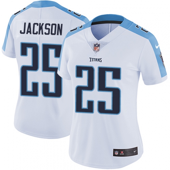 Women's Nike Tennessee Titans 25 Adoree' Jackson Elite White NFL Jersey