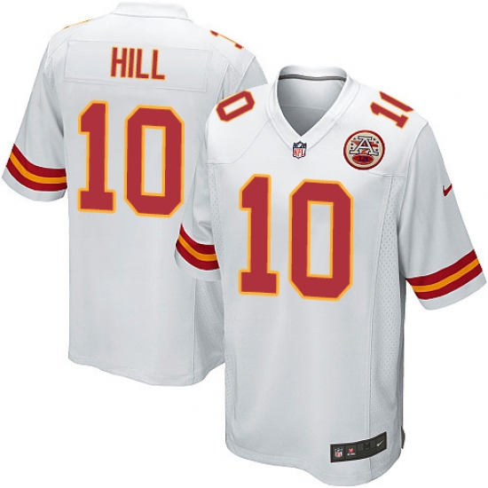 Men's Nike Kansas City Chiefs 10 Tyreek Hill Game White NFL Jersey