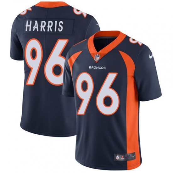 Youth Nike Denver Broncos 96 Shelby Harris Navy Blue Alternate Vapor Untouchable Elite Player NFL Jersey