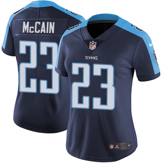 Women's Nike Tennessee Titans 23 Brice McCain Navy Blue Alternate Vapor Untouchable Limited Player NFL Jersey