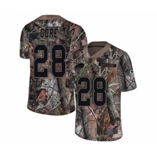 Men's Buffalo Bills 28 Frank Gore Limited Olive Camo 2017 Salute to Service Football Jersey